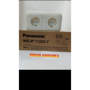 STOP KONTAK PANASONIC DOUBLE CP PUTIH WEJP112227