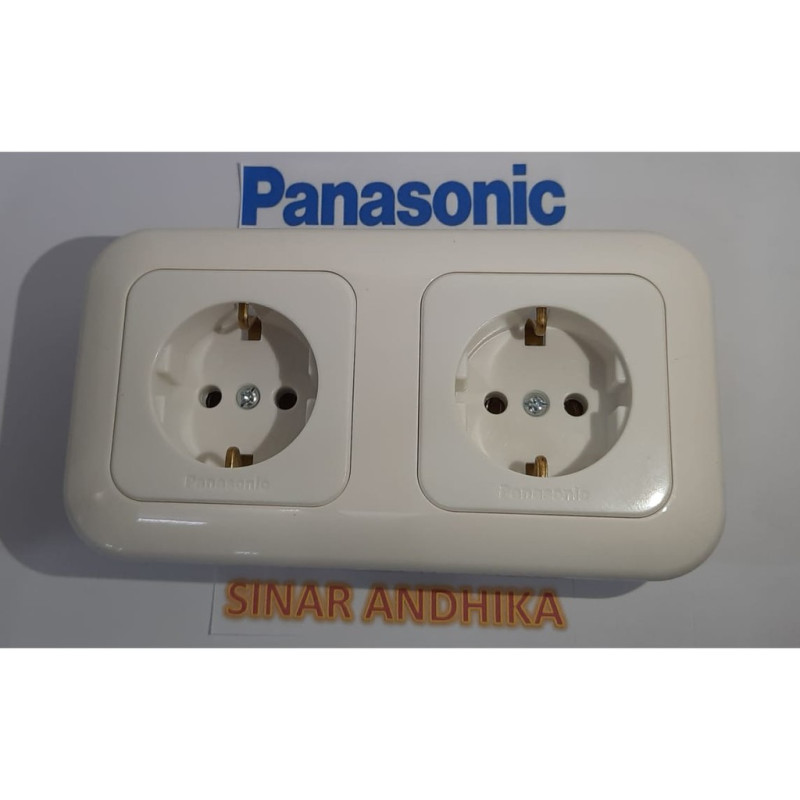 STOP KONTAK PANASONIC DOUBLE NON CP PUTIH WEJ113227