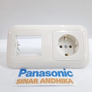 STOP KONTAK PANASONIC NON CP + FRAME PUTIH WEJP113127