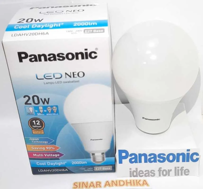 LAMPU LED PANASONIC NEO 20 WATT PUTIH