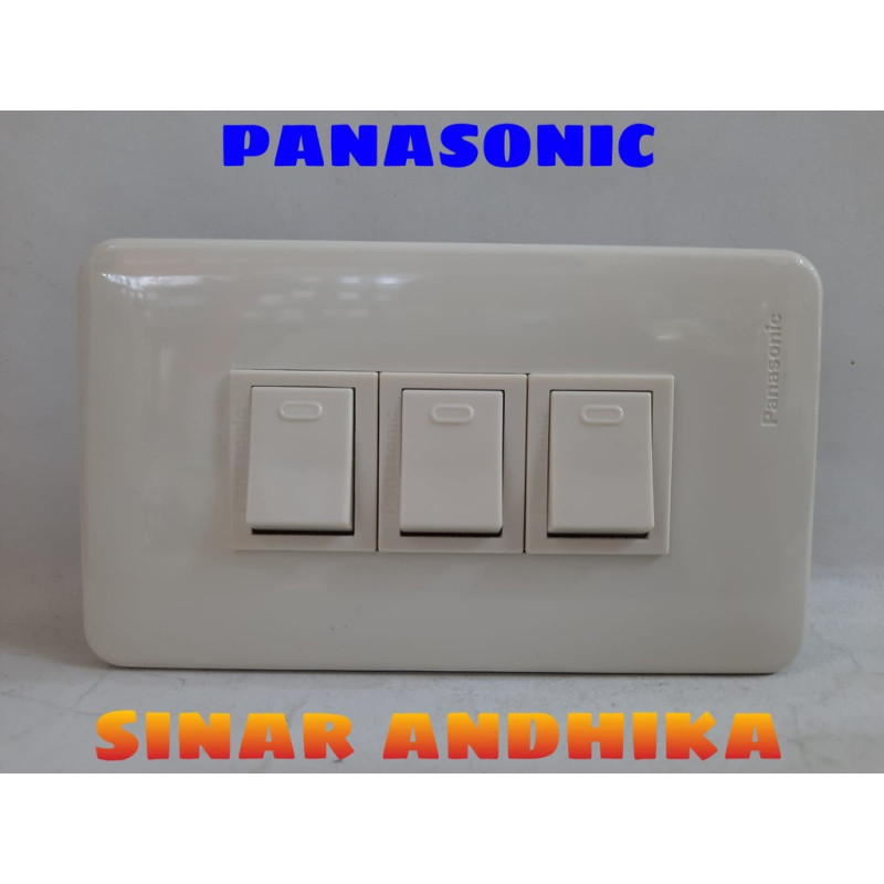 SAKLAR TRIPLE PANASONIC TYPE FC WNJ 6803+WNJ 5001